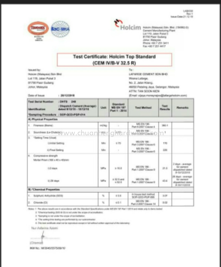 Holcim cement Top standard 