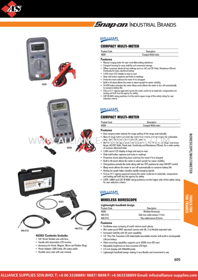 WILLIAMS Borescope - Multimeter