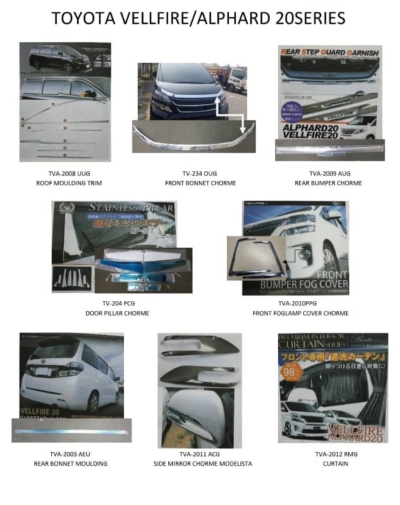 Toyota vellfire/alphard ANH20 series chrome product