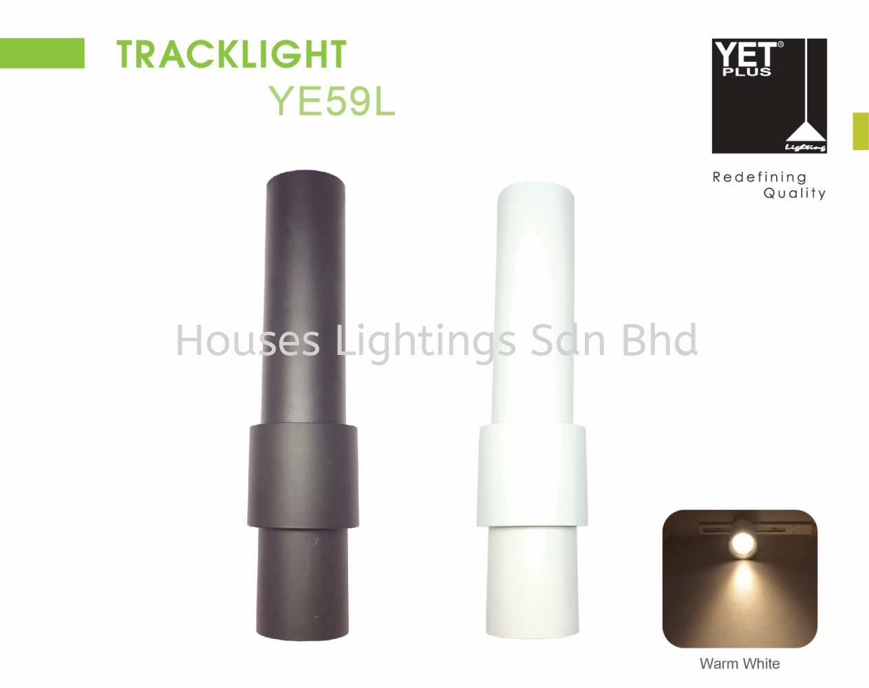 YET YE59L 7W BK WH LED Track Light Selangor, Malaysia, Kuala Lumpur (KL ...