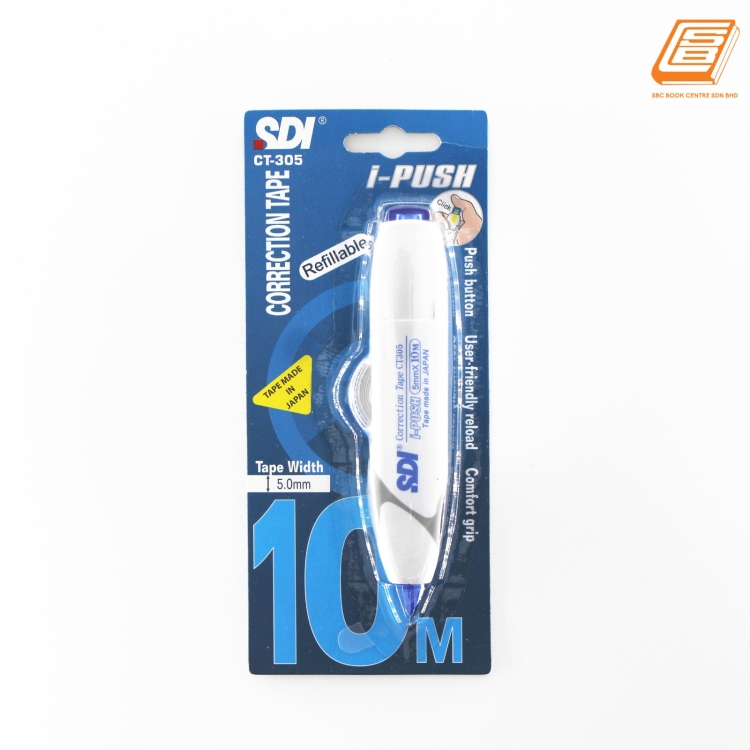 SDI - I-Push Correction Tape Refillable - 5mm x 10m - (CT-305)