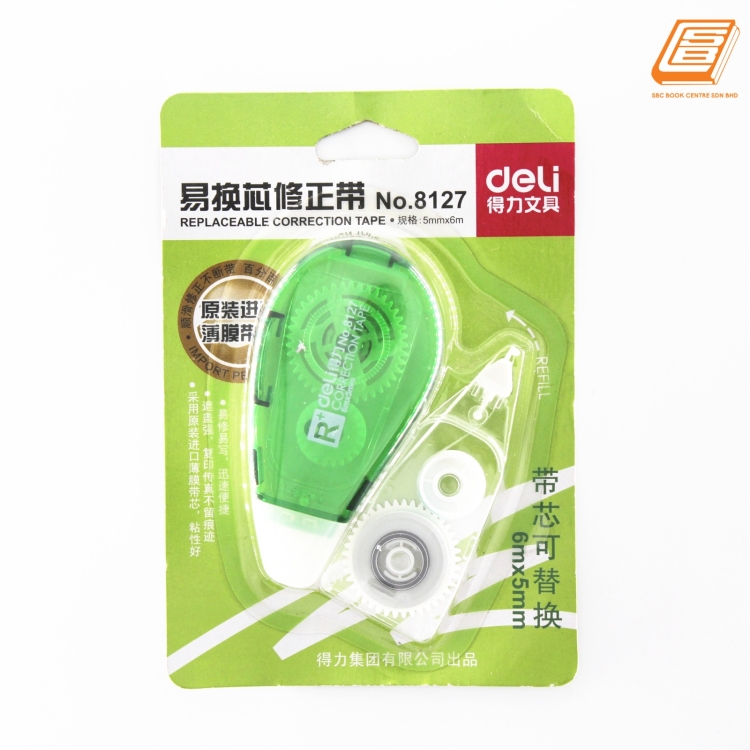 Deli - Replaceable Correction Tape - 5mm x 6m - (NO.8127)