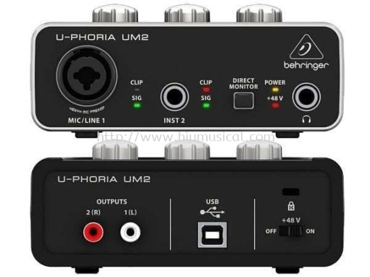 Behringer U-Phoria UM2 USB Audio Interface 