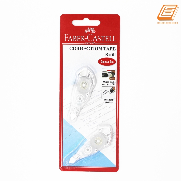 Faber-Castell - Correction Tape Refill - 5mm x 6mm - FOR (PET - 169102 ) 