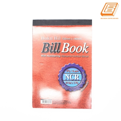 UP - NCR Bill Book 3ply - 3 x 20 set , 130mm x 190mm- (0647)