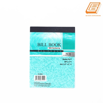 Uni - NCR Bill Book 2ply - 2 x 30 sheets , 89mm x 127mm   - (3522)