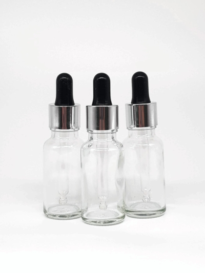 CLEAR GLASS (20ML) WITH DROPPER PIPETTE