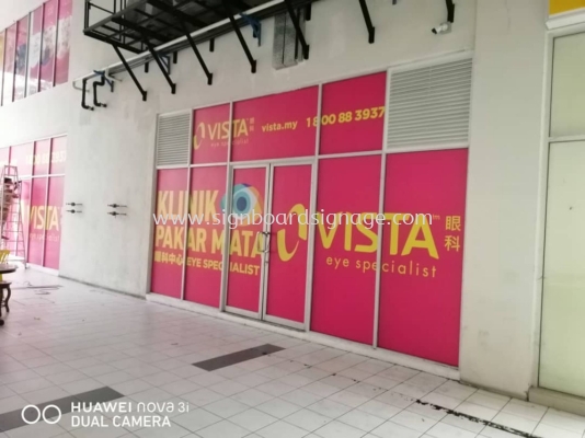 VISTA Klinik Pakar Mata Glass Sticker at Cheras