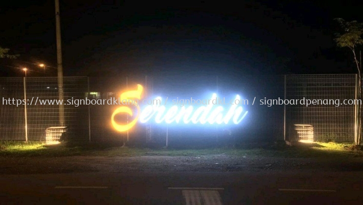 3D LED Channel Box up fronlit Lettering Road Signage at Serendah 