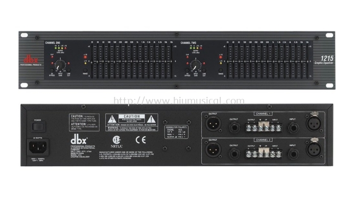 dbx 1215 Dual Channel 15-Band Equalizer