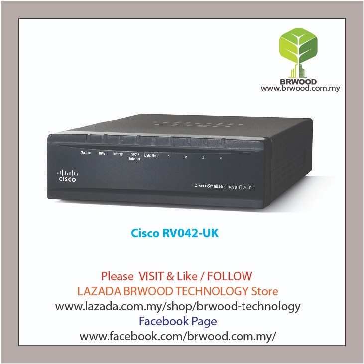 Cisco RV042G-UK: Gigabit Dual WAN VPN Router ROUTER CISCO NETWORK NETWORK  SYSTEM Selangor, Malaysia, Kuala Lumpur (KL), Puchong Service, Installation  | Brwood Technology