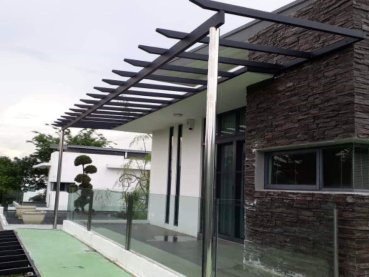 To supply & installation awning , grill door