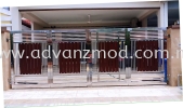 Stainless Steel Folding Gate With Aluminium Panels  Stainless Steel Gate With Aluminium Panel