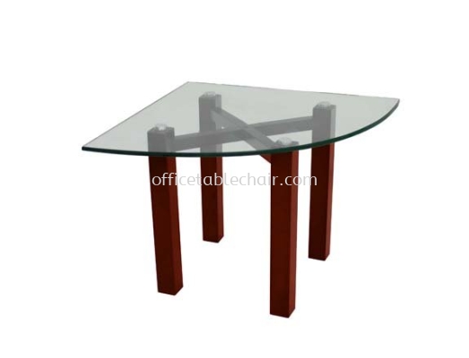 NEXUS SET TRIANGLE COFFEE TABLE C/W TEMPERED GLASS TABLE TOP ACL 7711-8T