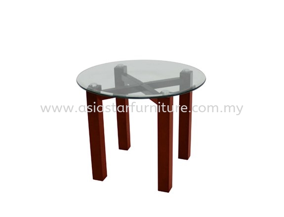 JONNE MEJA KOPI BULAT KACA DENGAN KAKI BESI (EPOXY)  - Office Furniture Shop Meja Kopi | Meja Kopi Jaya One | Meja Kopi Bukit Damansara | Meja Kopi Ampang