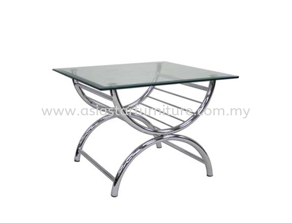 GINA SQUARE COFFEE TABLE C/W TEMPERED - Top 10 Best Design Coffee Table | coffee table Menara Citibank | coffee table Cyberjaya | coffee table Wangsa MajuGLASS TABLE TOP