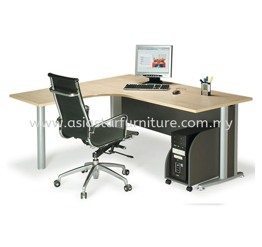 TITUS 6 FEET L-SHAPE WRITING OFFICE TABLE/DESK - L-Shape Office Table Shah Alam | L-Shape Office Table Setia Alam | L-Shape Office Table Kota Kemuning | L-Shape Office Table Klang