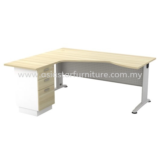 BERLIN L-SHAPE WRITING OFFICE TABLE/DESK - L-Shape Office Table Klang | L-Shape Office Table Glenmarie Shah Alam | L-Shape Office Table Chan Sow Lin | L-Shape Office Table Shamelin