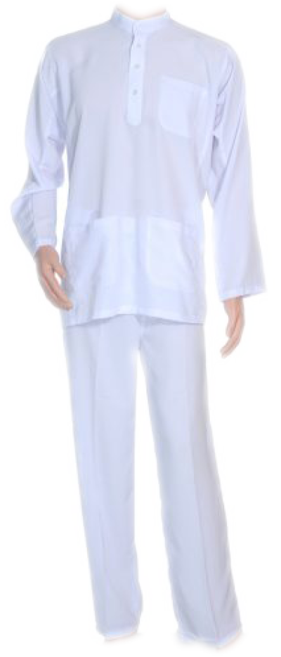 Baju Melayu Putih Sekolah