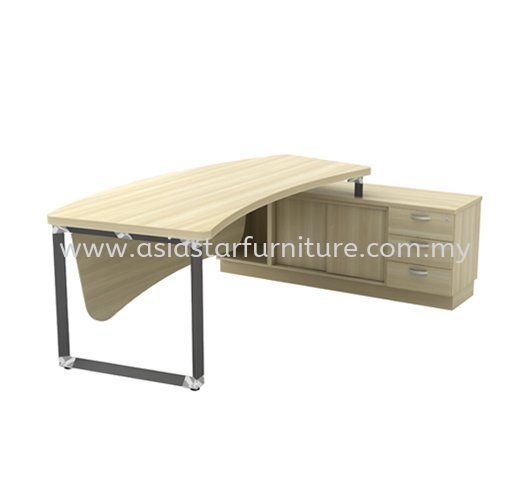 PYRAMID DIRECTOR OFFICE TABLE & SIDE CABINET - Selling Fast Director Office Table | Director Office Table Titiwangsa | Director Office Table Taman Melawati | Director Office Table Setapak