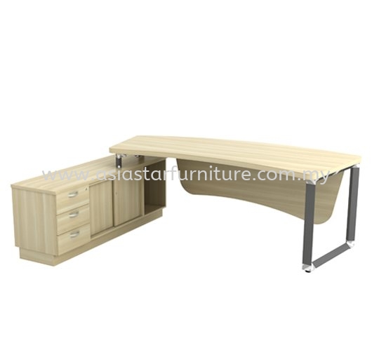 PYRAMID DIRECTOR OFFICE TABLE & SIDE CABINET - Hot Item Director Office Table | Director Office Table Bukit Jelutong | Director Office Table Kota Damansara | Director Office Table Dataran Prima