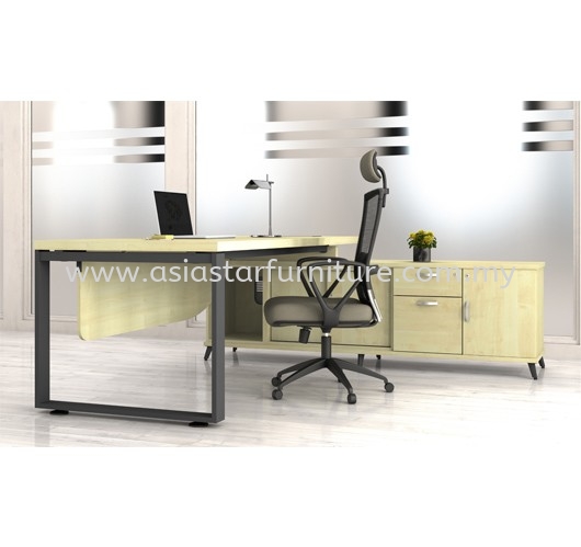 OLVA DIRECTOR OFFICE TABLE & SIDE CABINET 2 DRAWER RIGHT SIDE - Director Office Table Semenyih | Director Office Table Banting | Director Office Table Nilai | Director Office Table Bangi