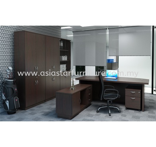 QAMAR EXECUTVE DIRECTOR OFFICE TABLE WITH SIDE CABINET - Top 10 Best Budget Director Office Table | Director Office Table Setapak | Director Office Table Taman Melawati | Director Office Table Setiawangsa