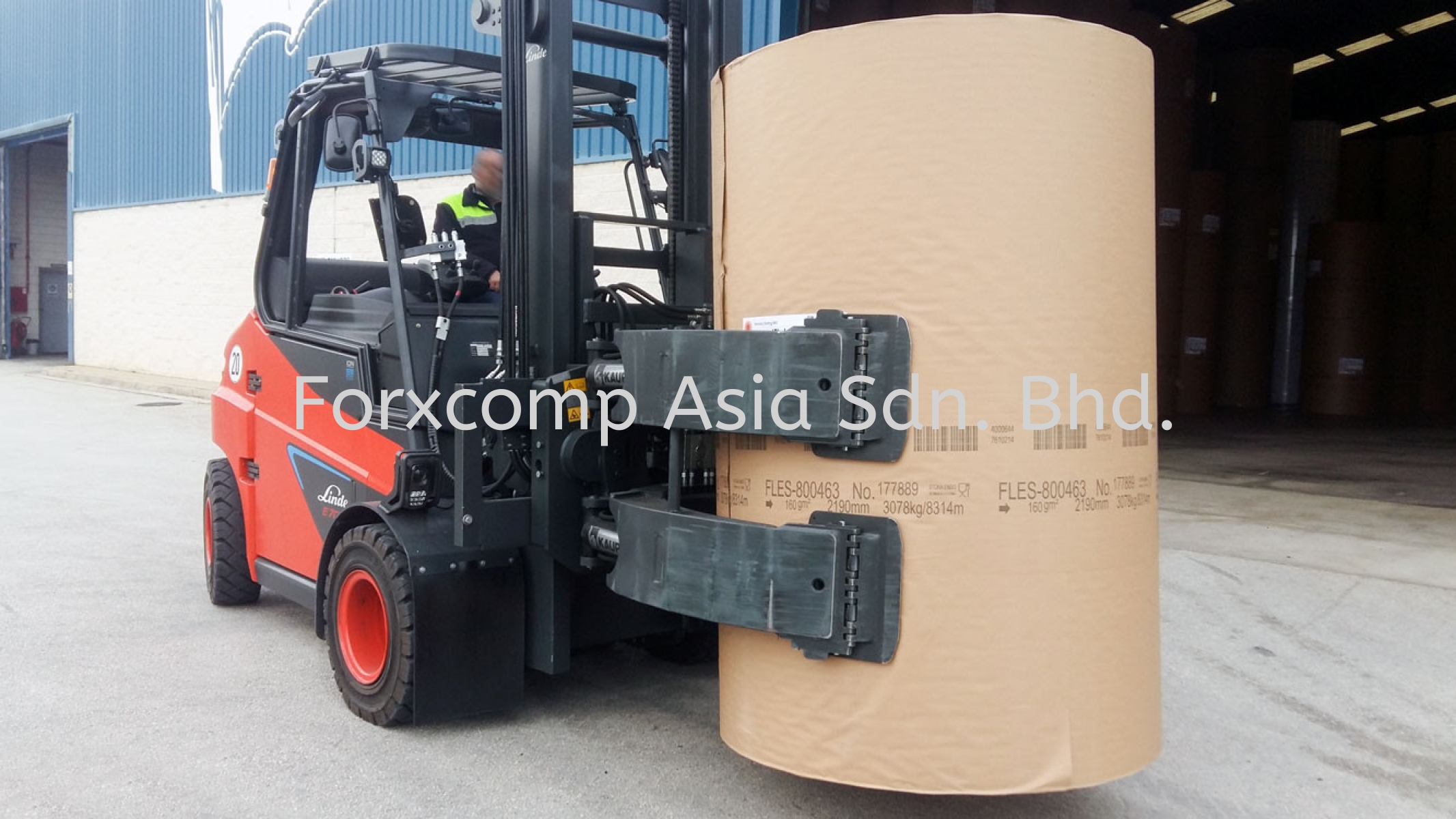 Paper Roll Clamp Forklift Attachment Parts And Accessories Mhe Material Handling Equipment Selangor Malaysia Kuala Lumpur Kl Shah Alam Rental For Rent Supplier Supply Forxcomp Asia Sdn Bhd