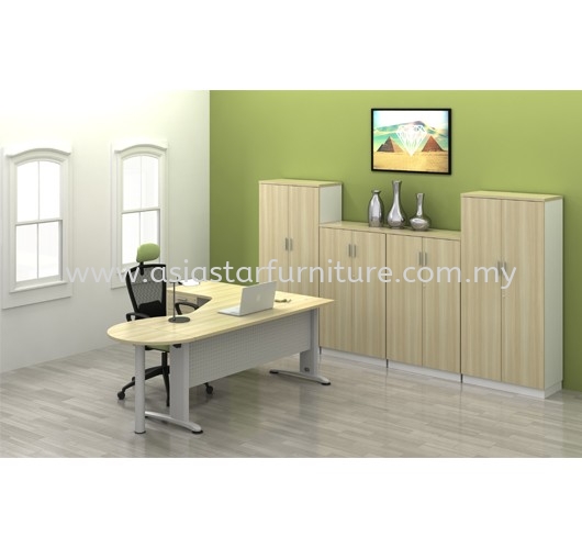 BERLIN L-SHAPE WRITING OFFICE TABLE/DESK - L-Shape Office Table Rawang | L-Shape Office Table Cheras | L-Shape Office Table Ampang | L-Shape Office Table Sungai Besi