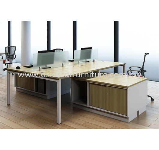 MUPHI CLUSTER OF 4 WORKSTATION TABLE - Office Workstation Ampang | Office Workstation Kota Damansara | Office Workstation Sungai Buloh | Office Workstation Tropicana