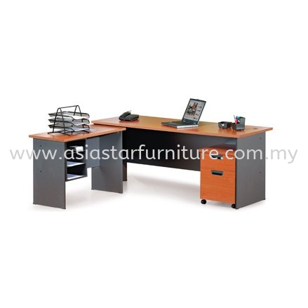 5' OFFICE TABLE/DESK C/W SIDE TABLE & MOBILE PEDESTAL 1D1F SET - office table/desk Seri Kembangan | office table/desk Sri Petaling | office table/desk Sungai Besi | office table/desk Kuchai Lama