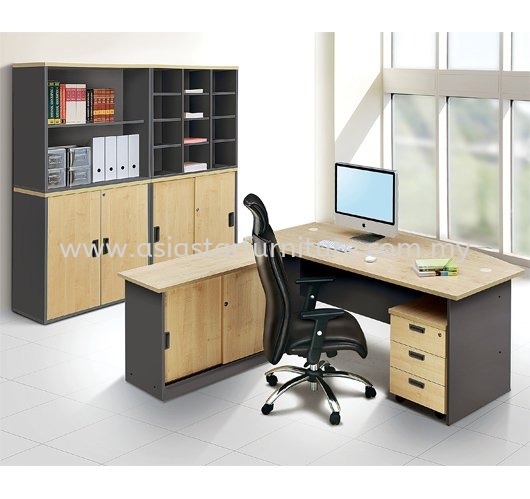 6' EXECUTIVE OFFICE TABLE/DESK C/W SIDE CABINET & MOBILE PEDESTAL 3D - exeuctive office table Cheras | exeuctive office table Ampang | exeuctive office table Puteri Puchong | executive office table Bandar Puchong Jaya