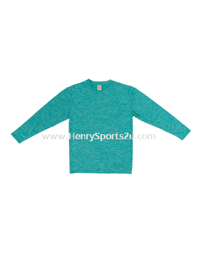 QD5173 Emerald Oren Sport Quick Dry Round Neck Long Sleeve Plain Tee