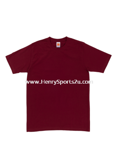 CT6006 Maroon Oren Sport Cotton Round Neck Short Sleeve Plain Tee