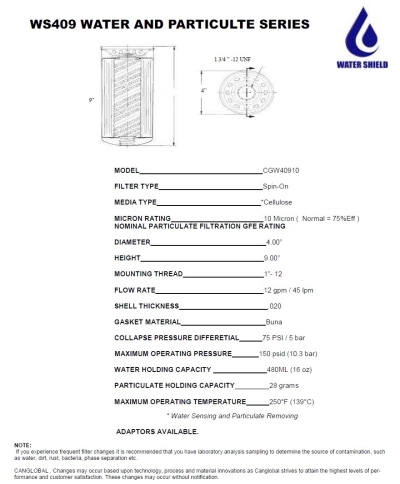 WS409 Water and Particulte Series