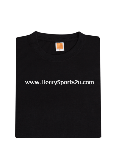 CT7102 Black Oren Sport Cotton Round Neck Short Sleeve Plain Tee