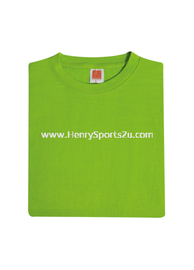 CT7113 Lime Green Oren Sport Cotton Round Neck Short Sleeve Plain Tee