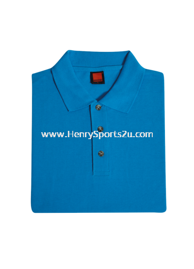 HC0128 Sea Blue Oren Sport Honeycomb Short Sleeve Polo Tee