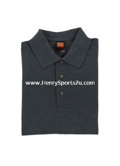 HC0176 Dark Grey Melange Oren Sport Honeycomb Short Sleeve Polo Tee