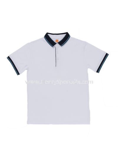 HC2000 White Oren Sport Honeycomb Short Sleeve Polo Tee