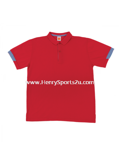 HC1805 Red Oren Sport Honeycomb Short Sleeve Polo Tee