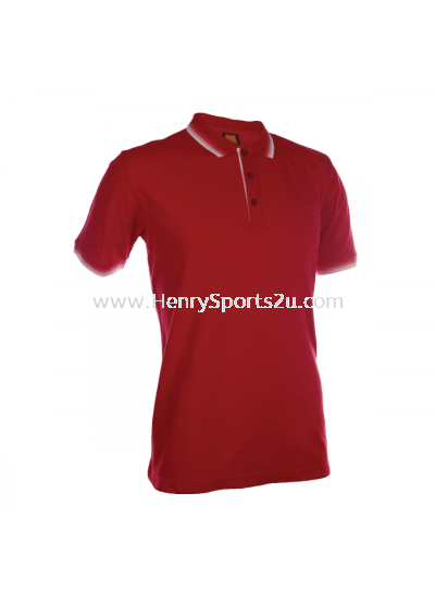 HC1205 Red Oren Sport Honeycomb Short Sleeve Polo Tee