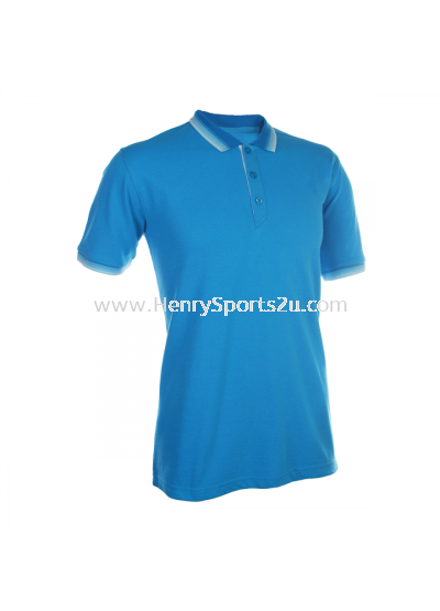 HC1228 Sea Blue Oren Sport Honeycomb Short Sleeve Polo Tee