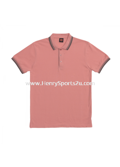 HC1029 Peach Oren Sport Honeycomb Short Sleeve Polo Tee