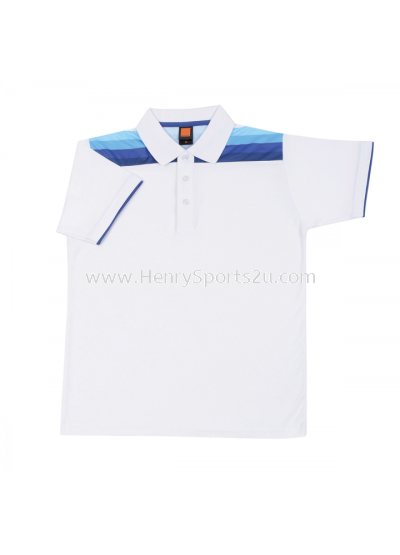 CI1100 White Oren Sport Cotton Interlock Short Sleeve Polo Tee