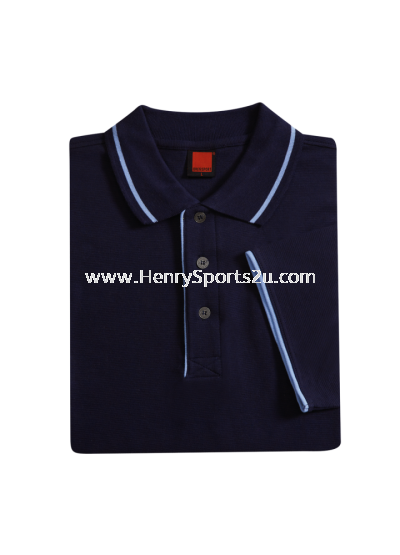 HZ0101 Navy Oren Sport Horizon Short Sleeve Polo Tee