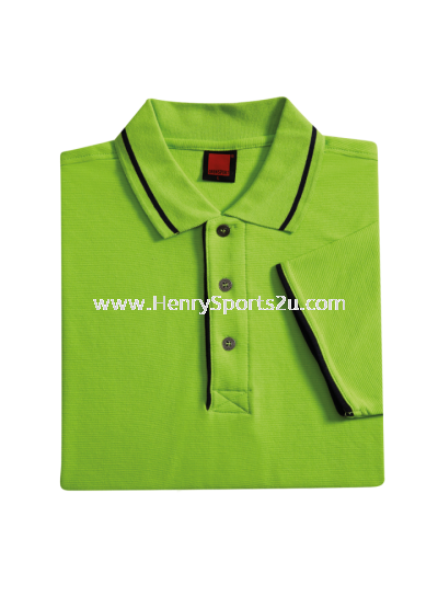 HZ0113 Lime Green Oren Sport Horizon Short Sleeve Polo Tee