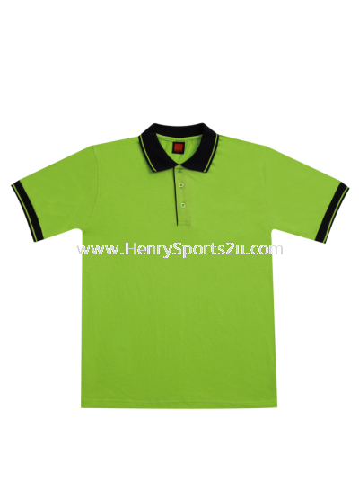SJ0113 Lime Green Oren Sport Single jersey Short Sleeve Polo Tee