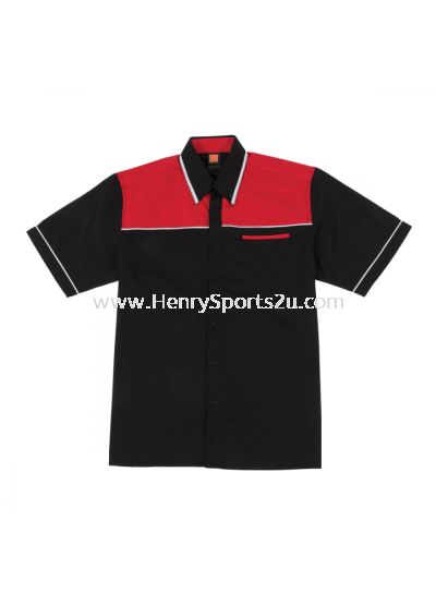 F13802 Black Oren Sport F1 Uniform Short Sleeve