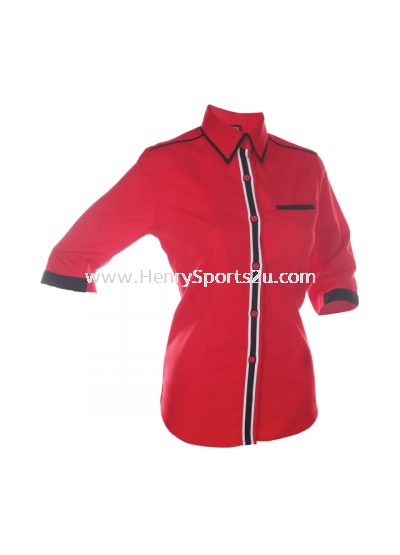 F13305 Red Oren Sport F1 Uniform Long Sleeve